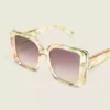 Scalloped Square Sunglasses Jasmina Floral 2 Scalloped Square Sunglasses Jasmina Floral -Lanebryant Shop 410757 0000113393
