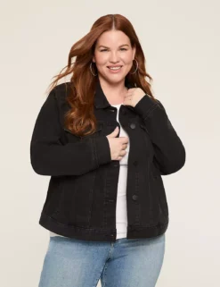 Classic Denim Jacket Black 7 Classic Denim Jacket Black -Lanebryant Shop 410795 0000081504
