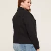 Classic Denim Jacket Black 1 Classic Denim Jacket Black -Lanebryant Shop 410795 0000081504 Back