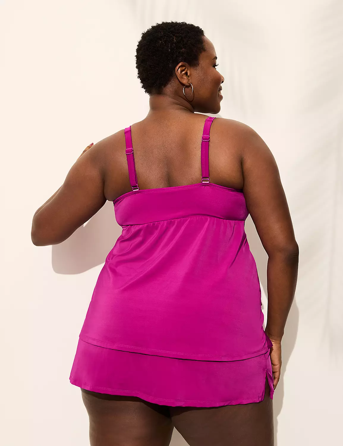 No-Wire Three-Tier Strappy Tankini Top Spicy Orchid 3 No-Wire Three-Tier Strappy Tankini Top Spicy Orchid