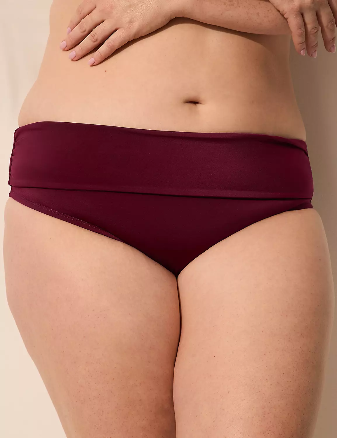 Foldover-Waist Swim Brief Mudra Maroon 6 Foldover-Waist Swim Brief Mudra Maroon - Image 4