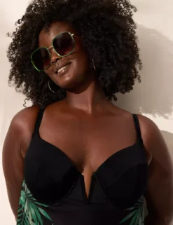 Underwire Balconette Tankini Top Sunset Palm Placement 11 Underwire Balconette Tankini Top Sunset Palm Placement -Lanebryant Shop 411007 0000114501 alt2