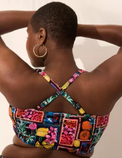 Underwire Knot-Front Bikini Top Postcards From Paradise -Lanebryant Shop 411030 0000114073 alt3