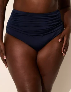 Ruched-Side Swim Brief Maritime Blue -Lanebryant Shop 411213 0000028161
