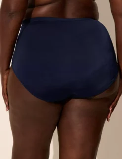 Ruched-Side Swim Brief Maritime Blue