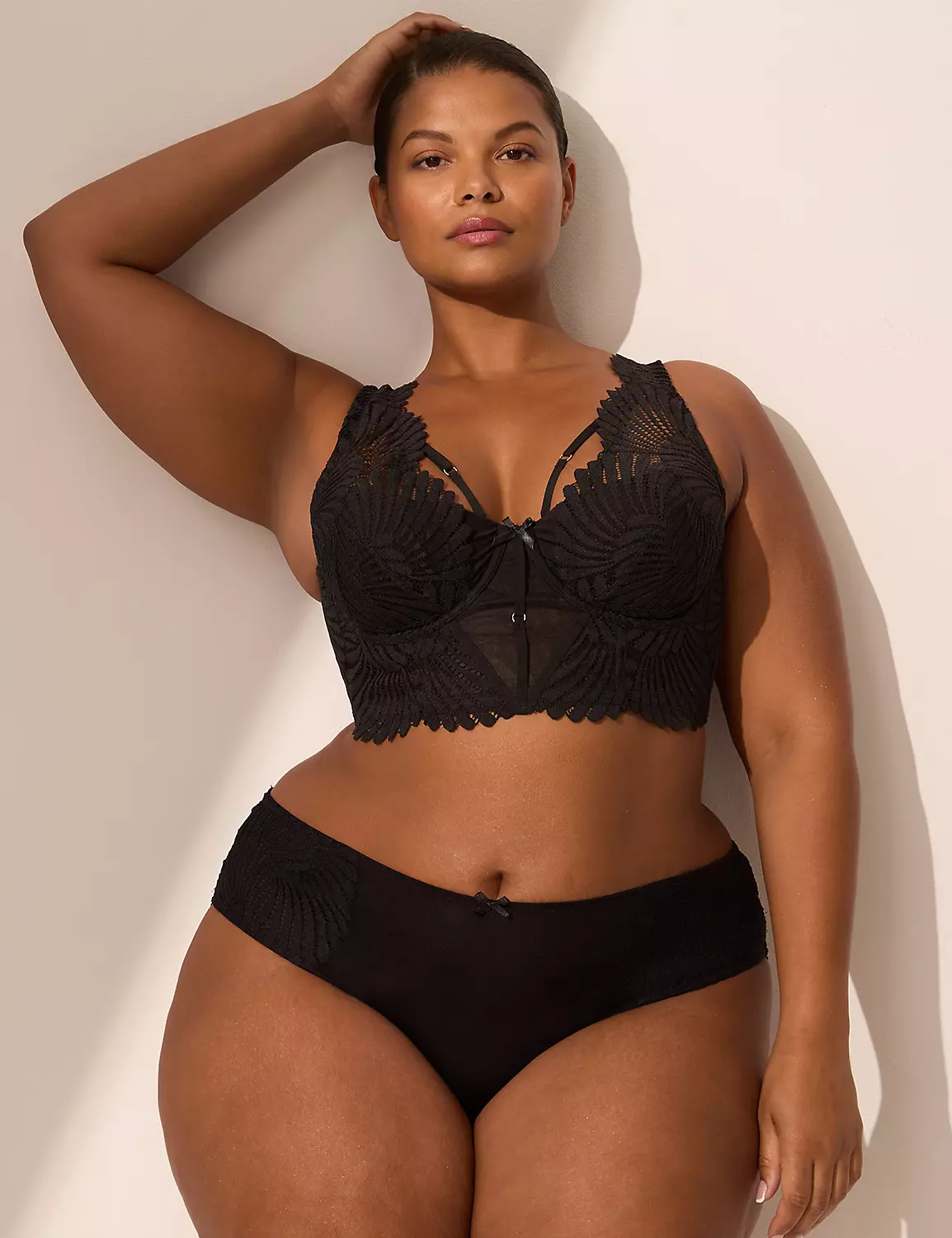 French Balconette Longline Bra Black 5 French Balconette Longline Bra Black - Image 3