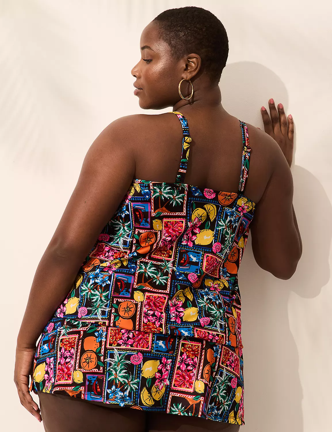 Underwire Blouson Tankini Top Postcards From Paradise Swim Black 3 Underwire Blouson Tankini Top Postcards From Paradise Swim Black