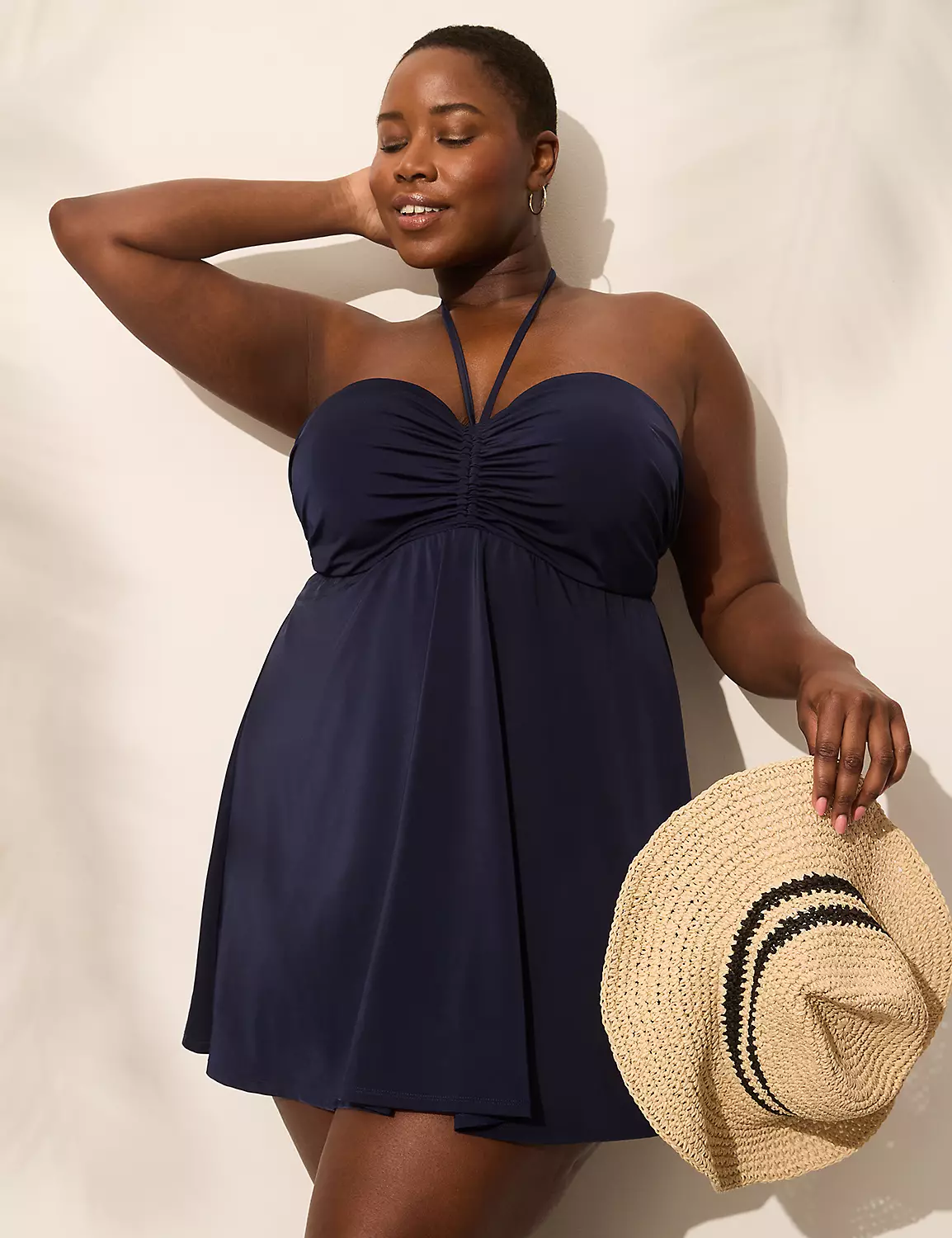 Underwire Versatile-Strap Halter-Neck Swim Dress Maritime Blue 4 Underwire Versatile-Strap Halter-Neck Swim Dress Maritime Blue - Image 2