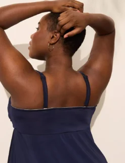 Underwire Versatile-Strap Halter-Neck Swim Dress Maritime Blue 11 Underwire Versatile-Strap Halter-Neck Swim Dress Maritime Blue -Lanebryant Shop 411226 0000028161 alt3