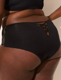 Cheeky Brief Garter Panty Black