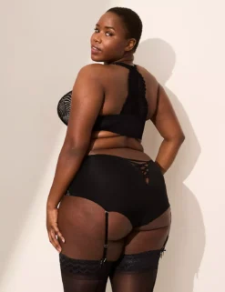 Cheeky Brief Garter Panty Black 10 Cheeky Brief Garter Panty Black -Lanebryant Shop 411227 0000006395 alt4