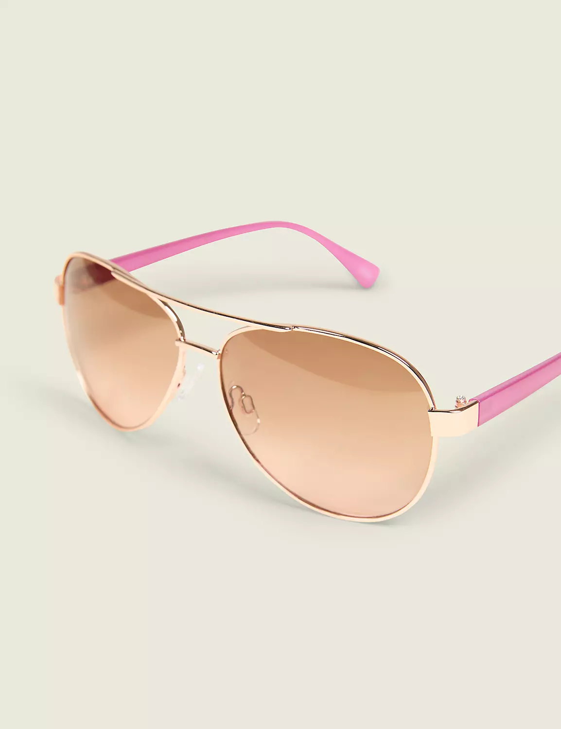 Rose Goldtone Aviator Sunglasses Rose Gold 4 Rose Goldtone Aviator Sunglasses Rose Gold - Image 2