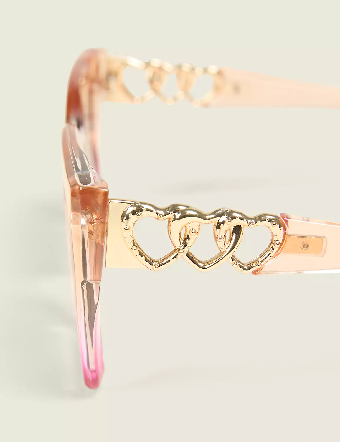 Coral Ombre Heart-Detail Sunglasses Coral 3 Coral Ombre Heart-Detail Sunglasses Coral