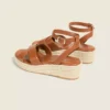 Dream Cloud Ankle Strap Espadrille Wedge Cognac 2 Dream Cloud Ankle Strap Espadrille Wedge Cognac -Lanebryant Shop 411342 0000005231 alt1