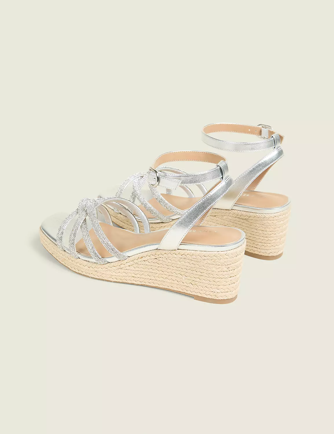 Dream Cloud Glitter Strap Espadrille Wedge Silver 3 Dream Cloud Glitter Strap Espadrille Wedge Silver