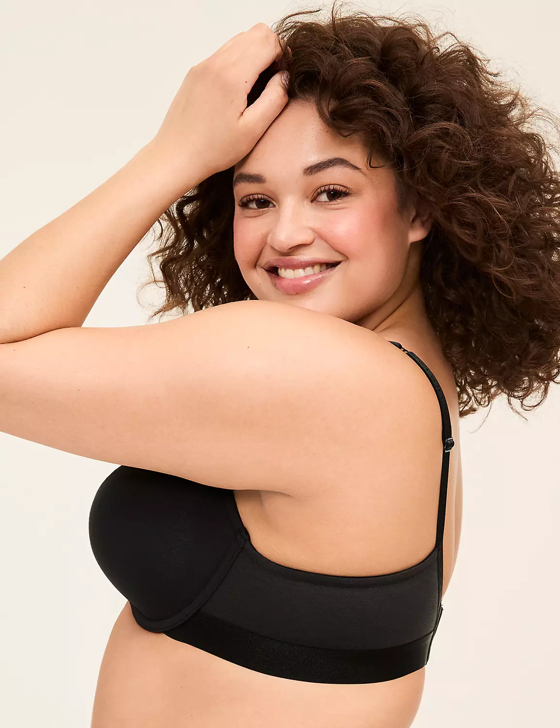 Cotton Boost Plunge Bra With Lace Black 4 Cotton Boost Plunge Bra With Lace Black - Image 2