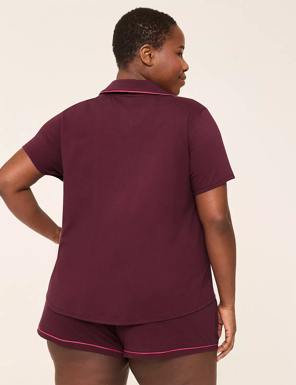 Comfy Cotton Notch-Neck Top & Short PJ Set Fig 3 Comfy Cotton Notch-Neck Top & Short PJ Set Fig