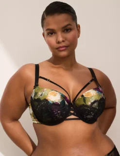 Stretch Satin Boost Balconette Bra Rennaissance Roses Green Moss 9 Stretch Satin Boost Balconette Bra Rennaissance Roses Green Moss -Lanebryant Shop 411861 0000114728