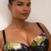 Stretch Satin Boost Balconette Bra Rennaissance Roses Green Moss -Lanebryant Shop 411861 0000114728 alt1