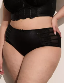 Faux-Leather Cheeky Brief Panty Black 7 Faux-Leather Cheeky Brief Panty Black -Lanebryant Shop 411980 0000006395