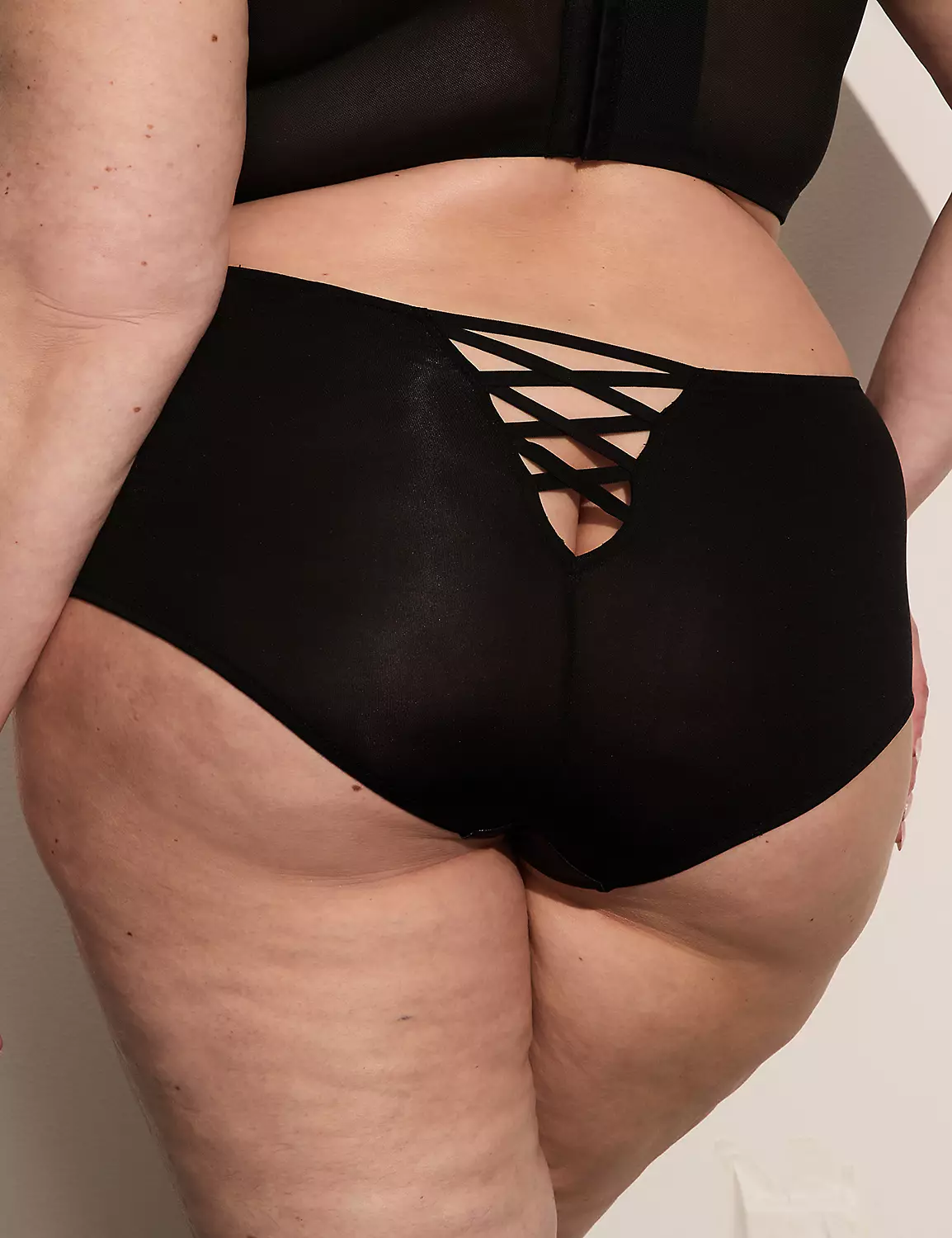 Faux-Leather Cheeky Brief Panty Black 3 Faux-Leather Cheeky Brief Panty Black