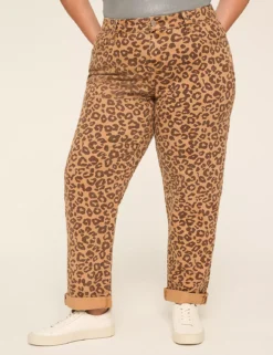 Boyfriend Fit Printed Leopard Jean Leopard -Lanebryant Shop 411986 0000115293