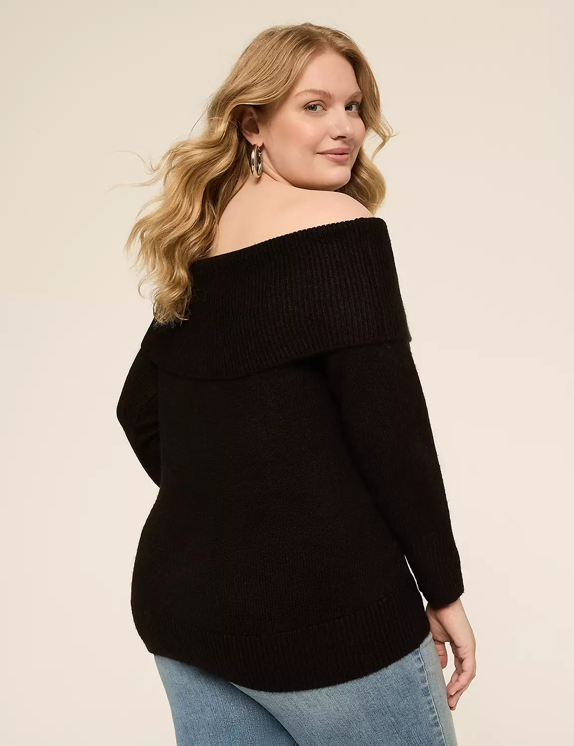 Off-The-Shoulder Sweater Black 3 Off-The-Shoulder Sweater Black