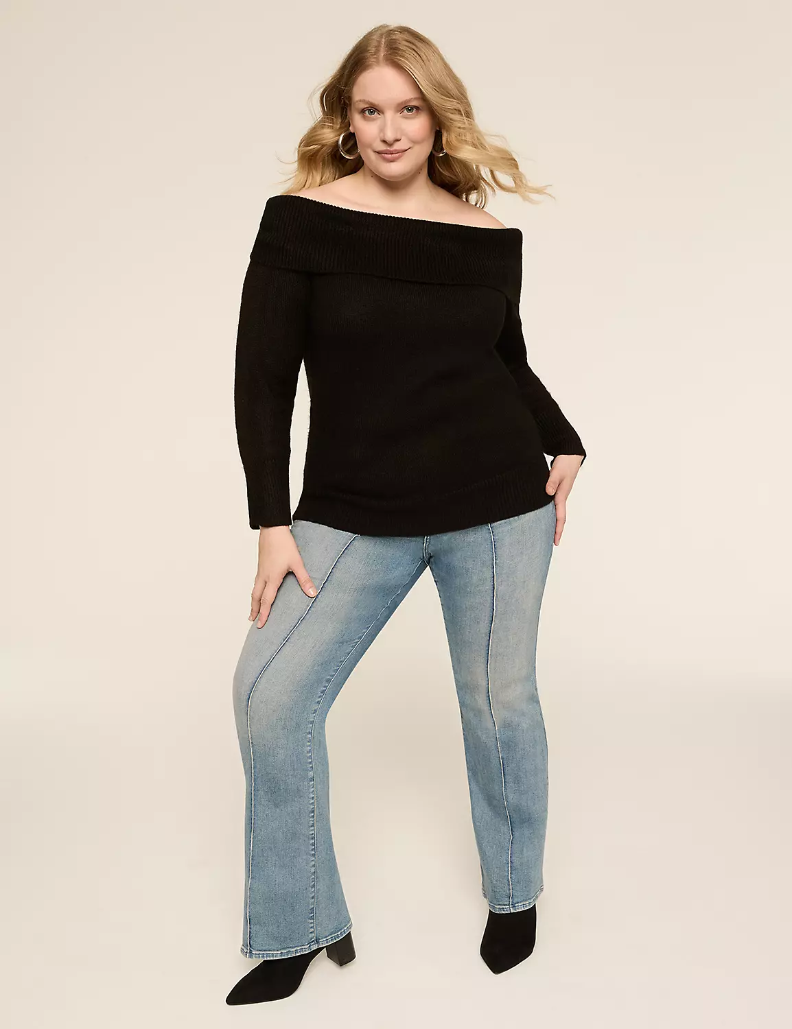 Off-The-Shoulder Sweater Black 4 Off-The-Shoulder Sweater Black - Image 2