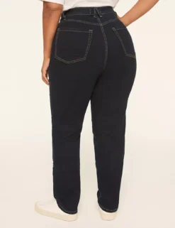 Curvy Fit DreamFeel High-Rise Straight Jean Dark Denim