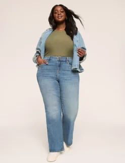 Signature Fit Back-Pocket Embroidered Boot Jean Medium Denim