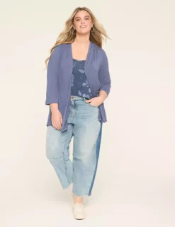 Barrel Two-Tone Jean Light Denim 7 Barrel Two-Tone Jean Light Denim -Lanebryant Shop 412024 0000012018