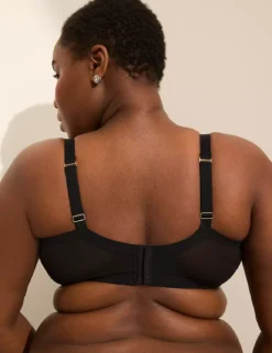 Lace Quarter Cup Bra Black 7 Lace Quarter Cup Bra Black -Lanebryant Shop 412065 0000006395 alt2