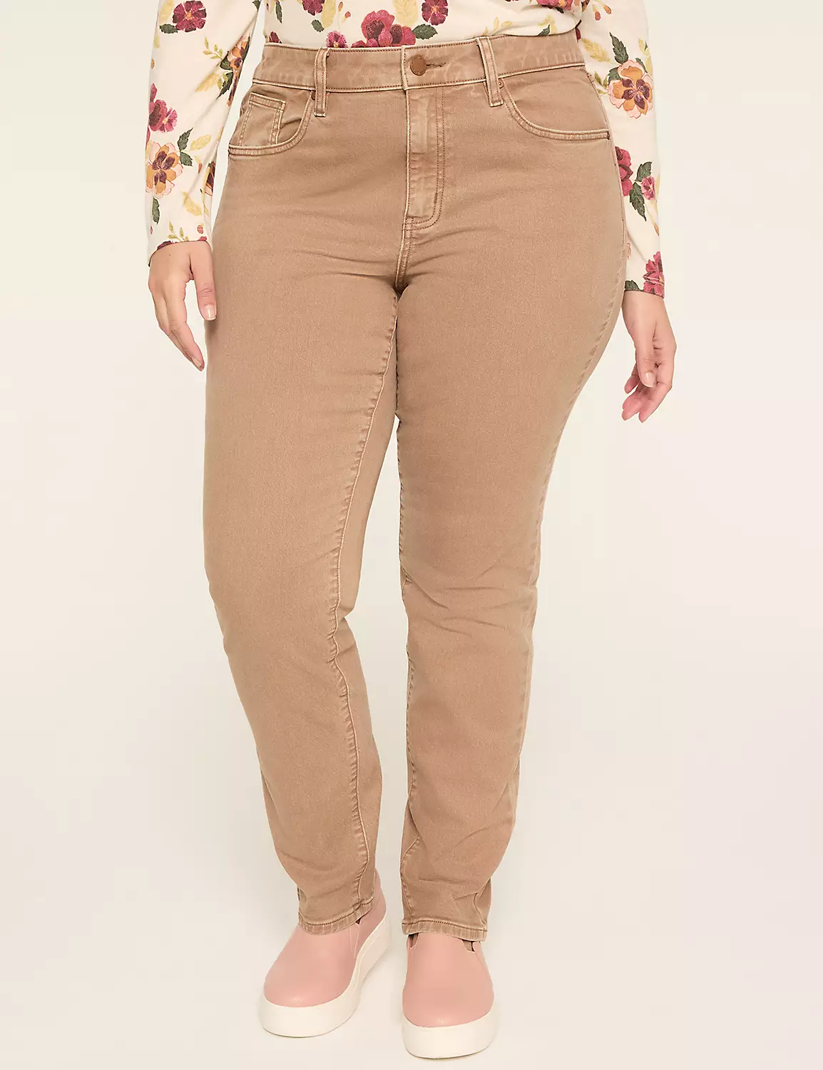 Signature Fit High-Rise Straight Leg Jean Cocoa 5 Signature Fit High-Rise Straight Leg Jean Cocoa - Image 3