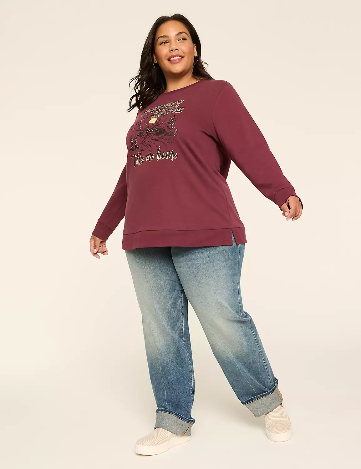 Relaxed Straight Cuffed-Hem Jean Medium Denim 4 Relaxed Straight Cuffed-Hem Jean Medium Denim - Image 2