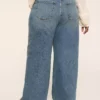 Signature Fit Stud-Detail Wide Leg Jean Medium Denim 2 Signature Fit Stud-Detail Wide Leg Jean Medium Denim -Lanebryant Shop 412124 0000012013 Back
