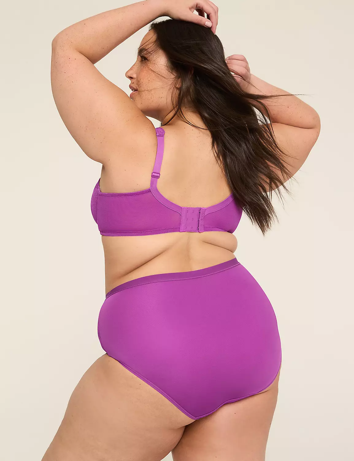 No-Show Full Brief Panty With Lace Hyacinth Violet 3 No-Show Full Brief Panty With Lace Hyacinth Violet