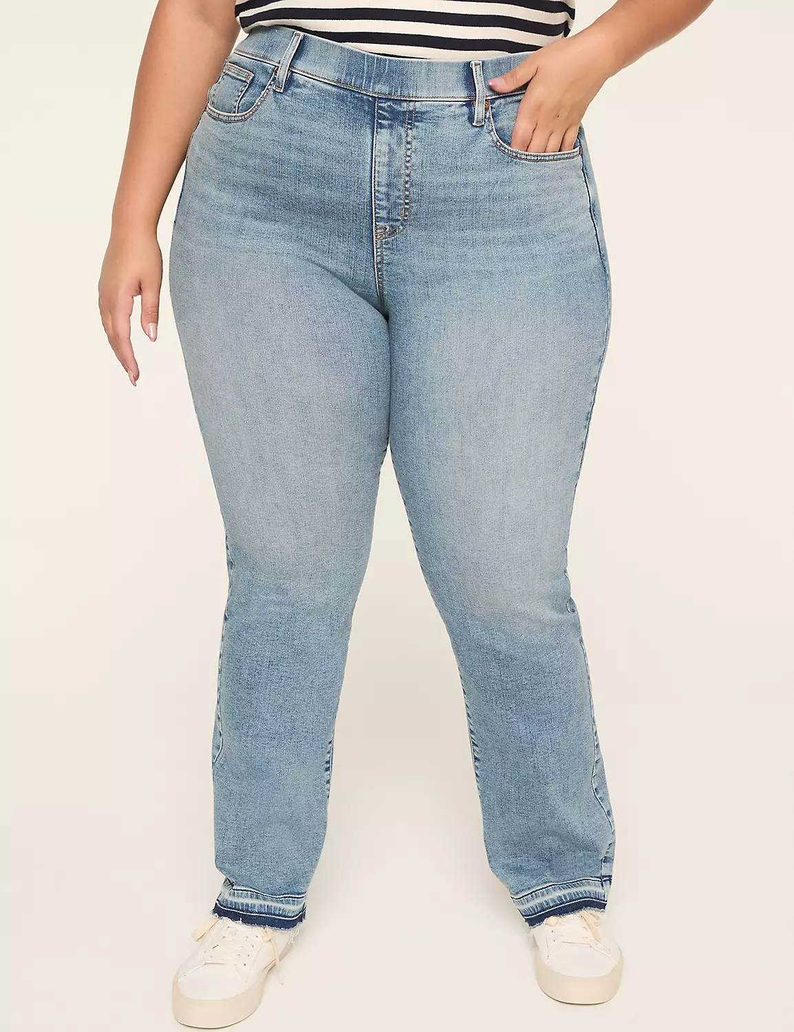 Tighter Tummy Fit Pull-On High-Rise Straight Jean Light Denim 5 Tighter Tummy Fit Pull-On High-Rise Straight Jean Light Denim - Image 3