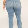 Tighter Tummy Fit Pull-On High-Rise Straight Jean Light Denim 1 Tighter Tummy Fit Pull-On High-Rise Straight Jean Light Denim -Lanebryant Shop 412206 0000012018 Back