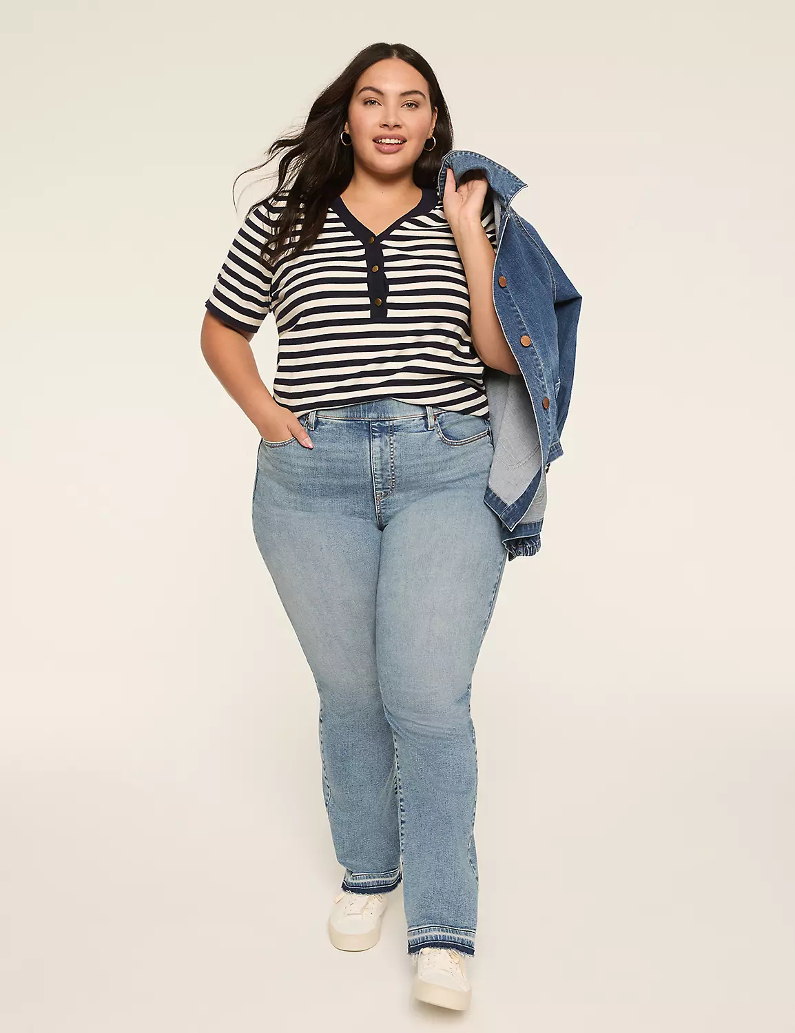 Tighter Tummy Fit Pull-On High-Rise Straight Jean Light Denim 4 Tighter Tummy Fit Pull-On High-Rise Straight Jean Light Denim - Image 2