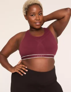 LIVI Wireless Medium-Impact Seamless Sports Bra Windsor Wine 7 LIVI Wireless Medium-Impact Seamless Sports Bra Windsor Wine -Lanebryant Shop 412306 0000008736