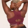 LIVI Wireless Medium-Impact Seamless Sports Bra Windsor Wine 2 LIVI Wireless Medium-Impact Seamless Sports Bra Windsor Wine -Lanebryant Shop 412306 0000008736 Back