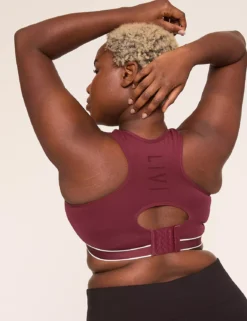 LIVI Wireless Medium-Impact Seamless Sports Bra Windsor Wine