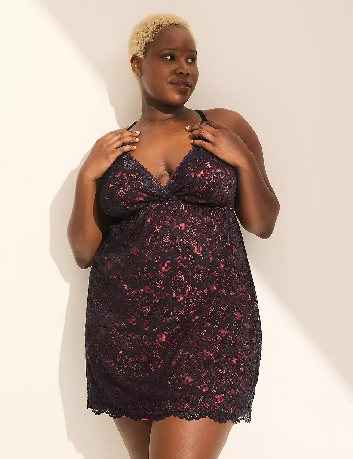 Allover Lace Slip Black 4 Allover Lace Slip Black - Image 2