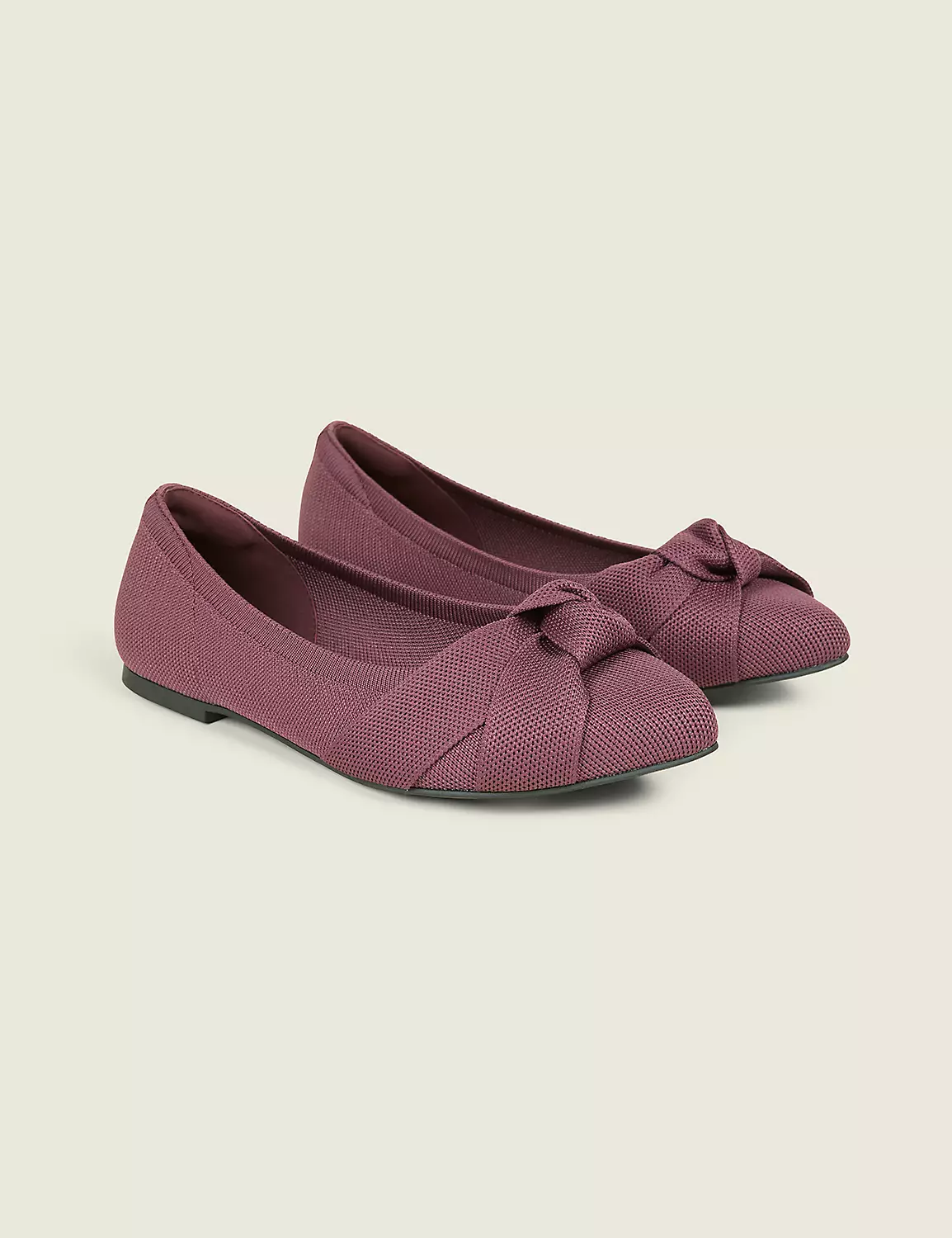 Dream Cloud Knotted Stretch Knit Ballet Flat Winetasting 4 Dream Cloud Knotted Stretch Knit Ballet Flat Winetasting - Image 2