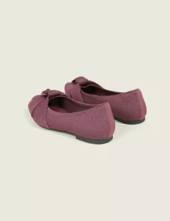 Dream Cloud Knotted Stretch Knit Ballet Flat Winetasting