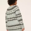 Fair Isle Open-Front Coatigan Grey Fairisle 1 Fair Isle Open-Front Coatigan Grey Fairisle -Lanebryant Shop 412333 0000115009 Back