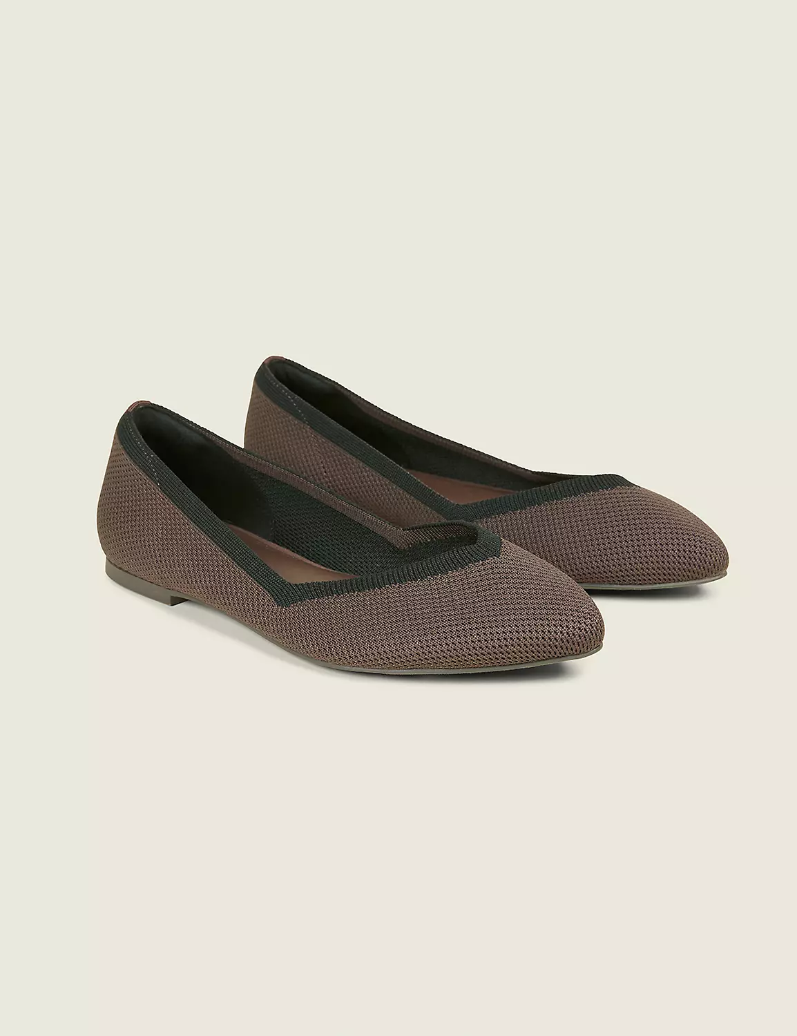 Dream Cloud Two-Tone Stretch Knit Ballet Flat Shaved Chocolate 4 Dream Cloud Two-Tone Stretch Knit Ballet Flat Shaved Chocolate - Image 2