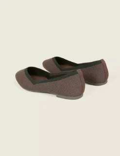 Dream Cloud Two-Tone Stretch Knit Ballet Flat Shaved Chocolate