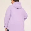 Double-Faced Hooded Shacket Light Purple 2 Double-Faced Hooded Shacket Light Purple -Lanebryant Shop 412378 0000028150 Back