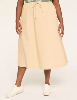 Poplin Drawstring Utility Skirt Sand 7 Poplin Drawstring Utility Skirt Sand -Lanebryant Shop 412382 0000009424